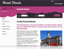 Tablet Screenshot of hostalfloridamadrid.com